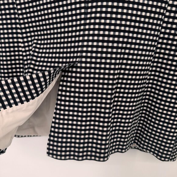 Banana Republic Long & Lean bi-stretch Womens Blazer Black plaid Size 12 career - Picture 9 of 11